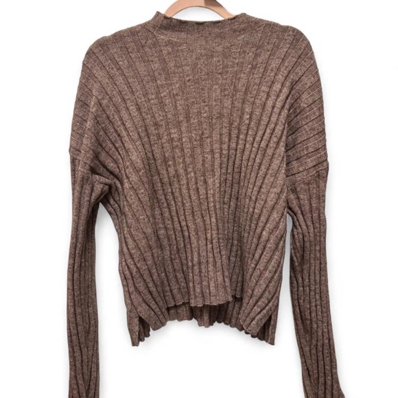 Motel Rocks Brown Ribbed Crew Neck Sweater - Picture 3 of 4